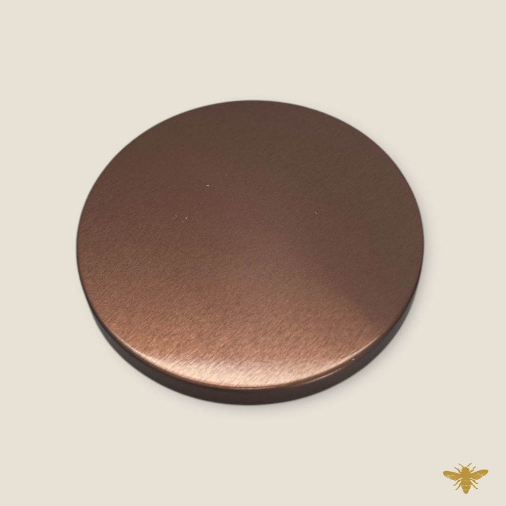 LARGE Gloss Bronze Metal Flat Lids | Set of 12