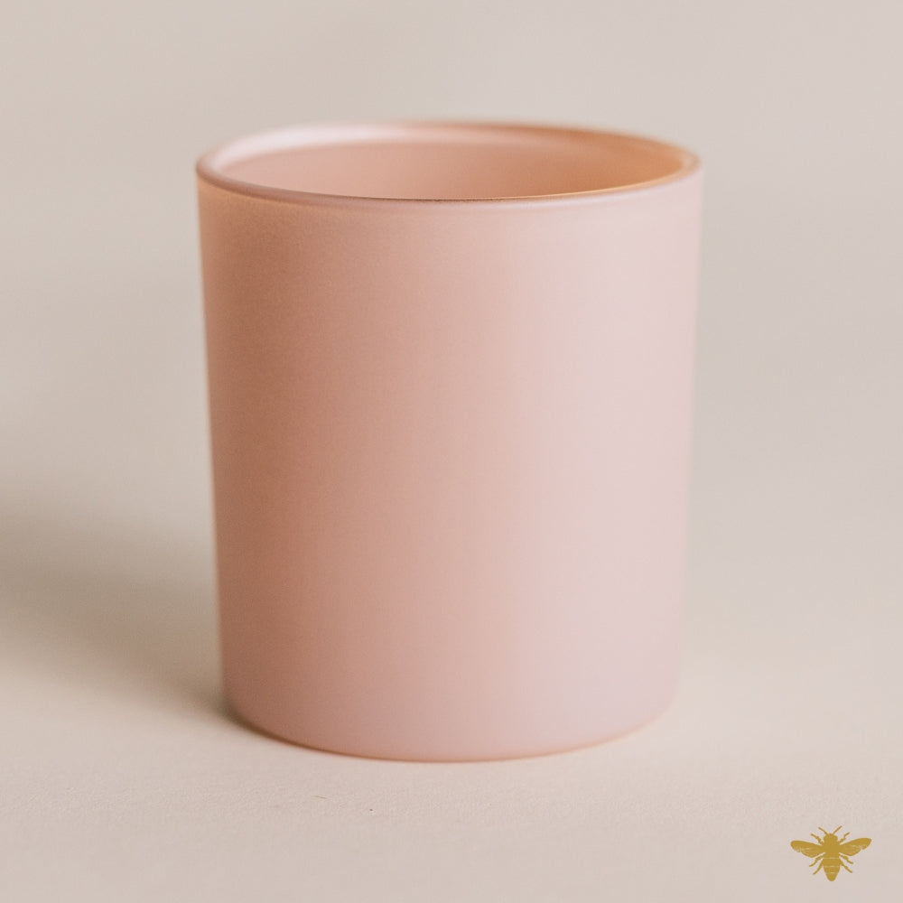 8oz Matte Blush Candle Glass