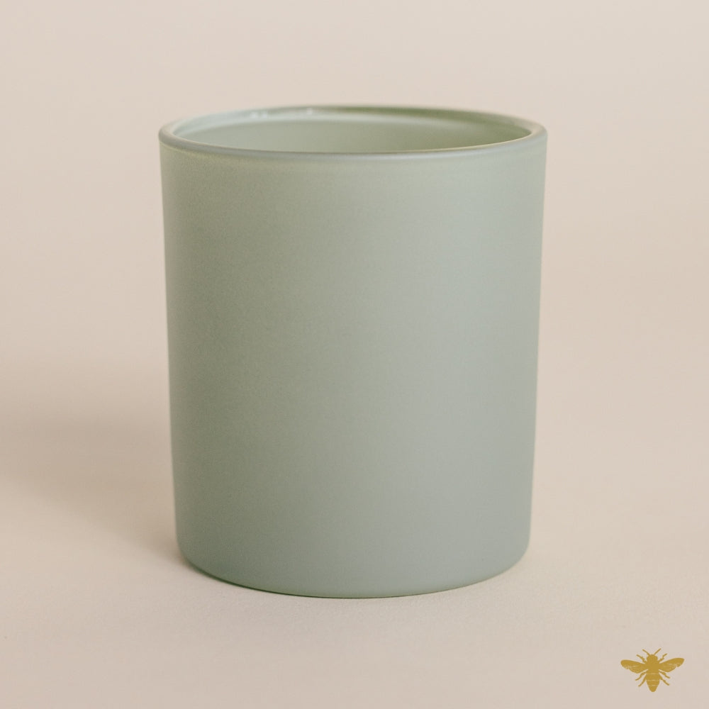 8oz Matte Sage Candle Glass
