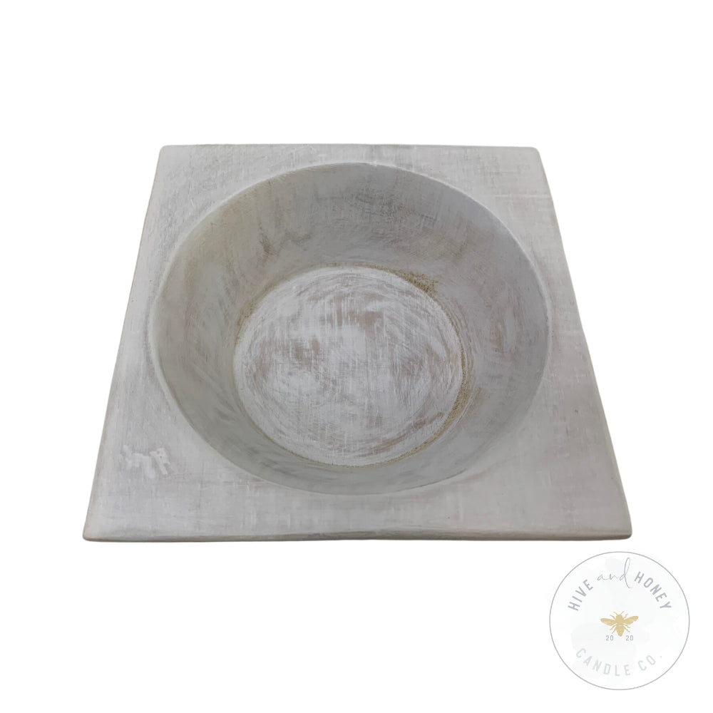 Acacia Wood | Single Cheese Mold - White