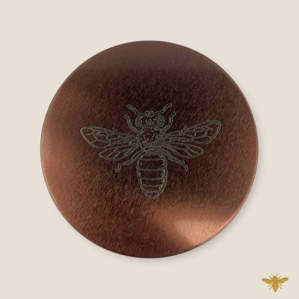LARGE Gloss Bronze Metal Flat Lids | Set of 12