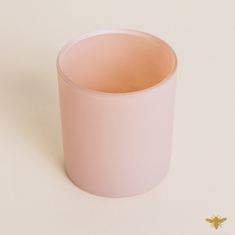 8oz Matte Blush Candle Glass
