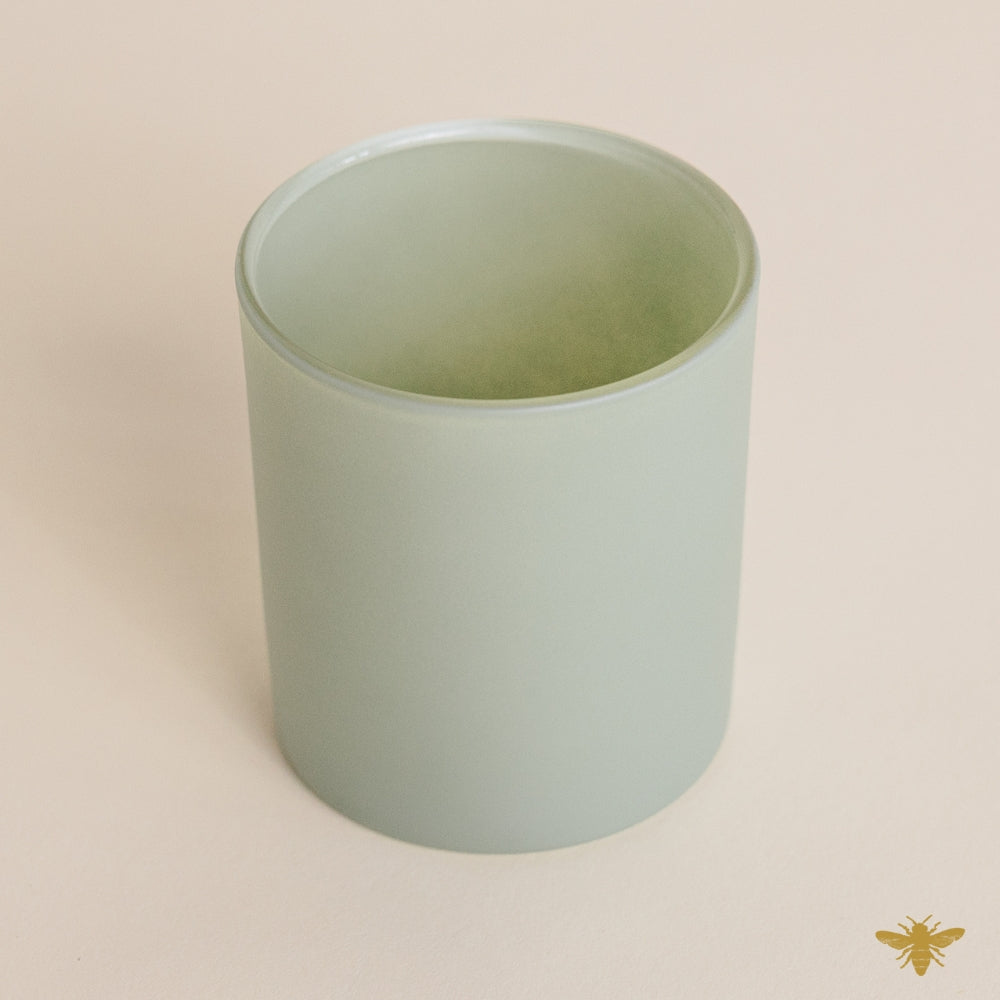 8oz Matte Sage Candle Glass
