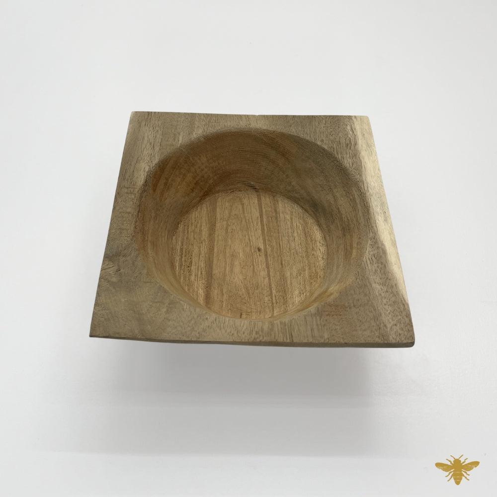 Acacia Wood Bowls | Square Dough Bowl - Natural