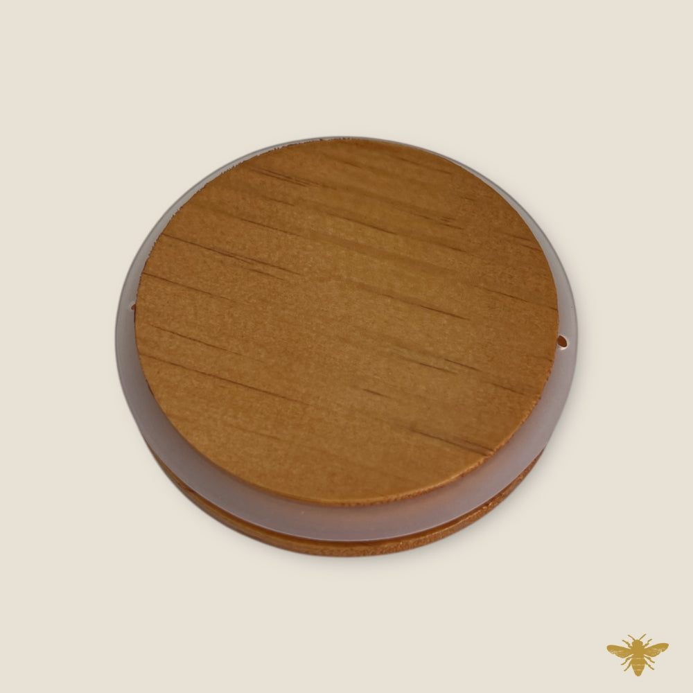 LARGE Dark Wood Flat Lids | Set of 12