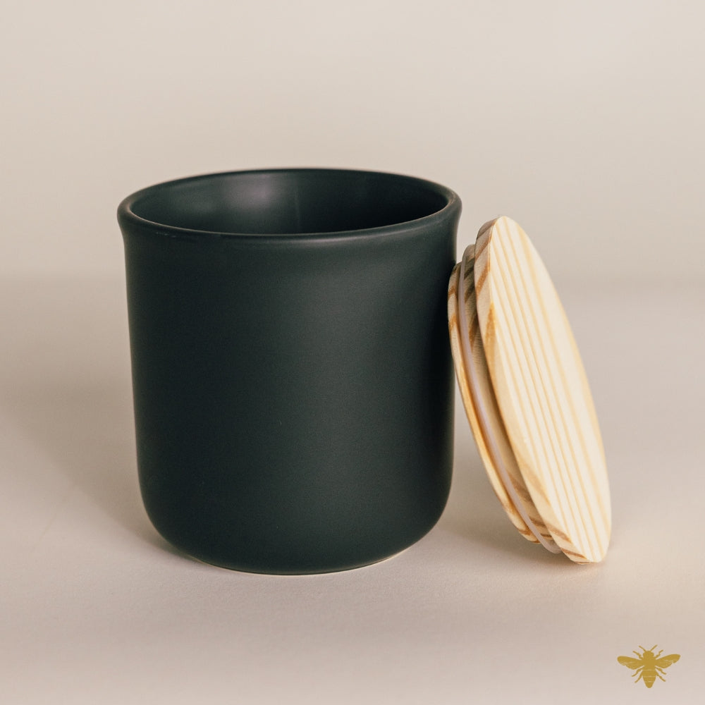 Gray 12 oz Haven Ceramic Jar