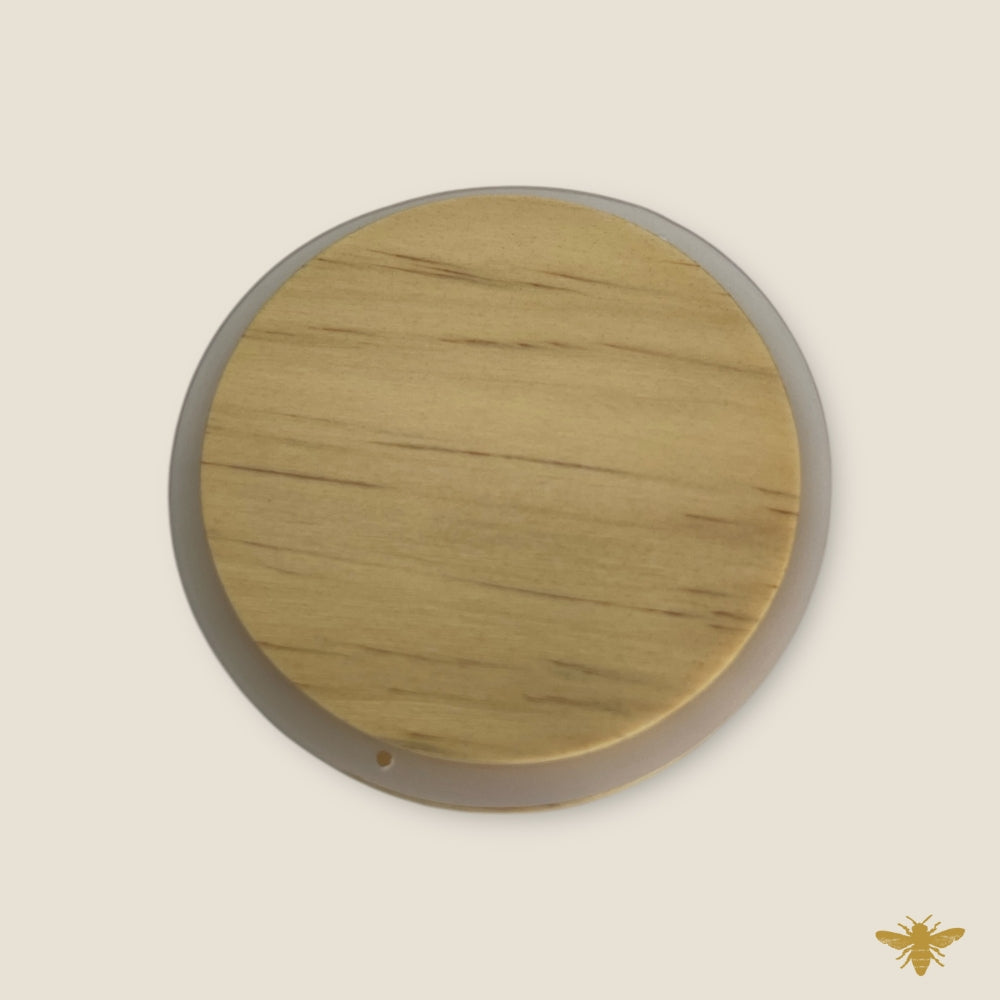 LARGE Light Wood Flat Lids | Set of 12