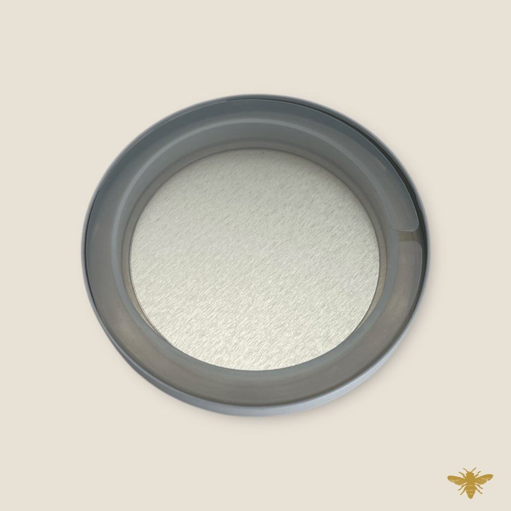 LARGE Matte White Metal Flat Lids | Set of 12