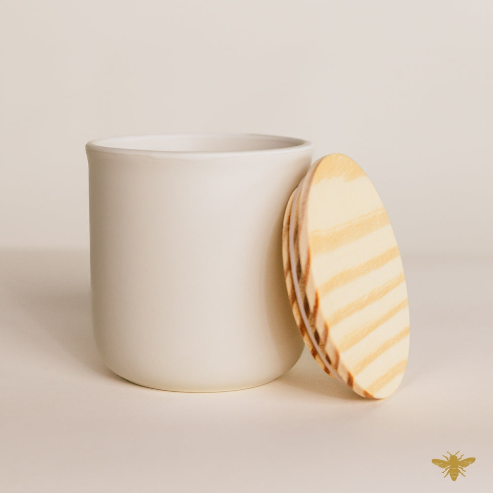 Natural 12 oz Haven Ceramic Jar