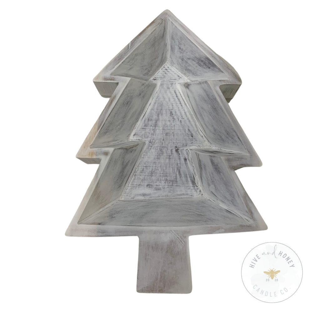 Acacia Wood | Large Holiday Tree - White