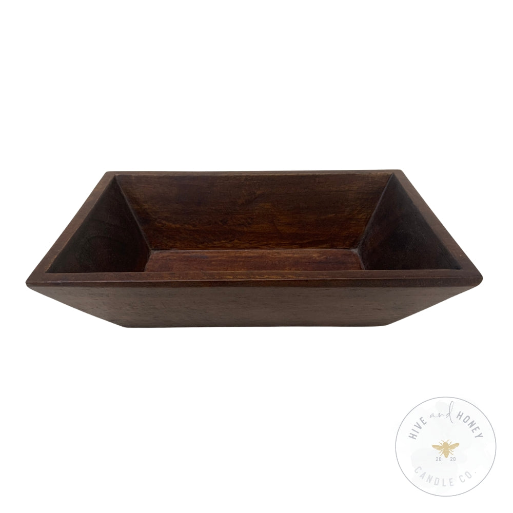 Acacia Wood | Rectangular Bowl - Brown