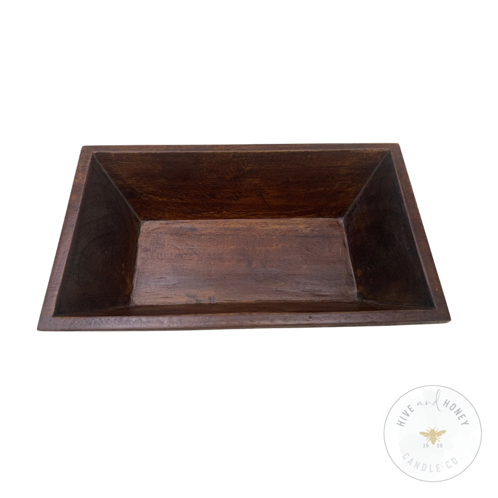 Acacia Wood | Rectangular Bowl - Brown