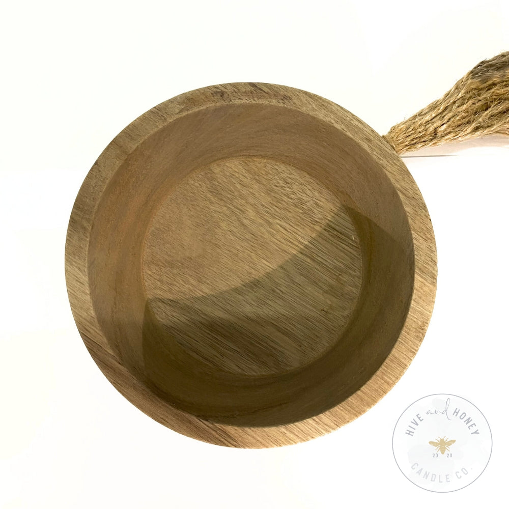 Acacia Wood | Round Mini Beaded Bowl - Natural
