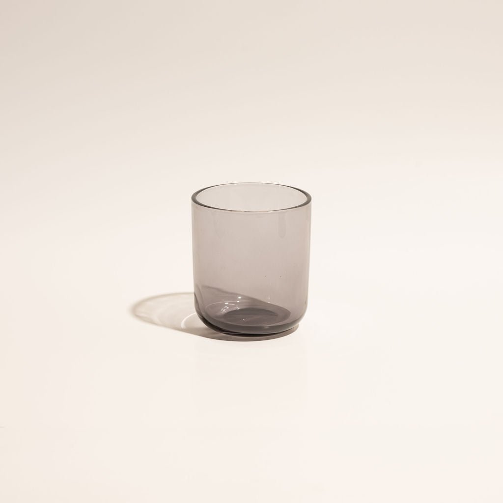 12oz Transparent Black Candle Glass