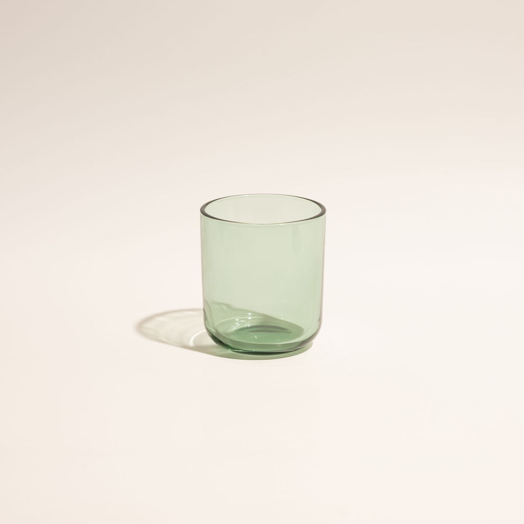 12oz Transparent Green Candle Glass