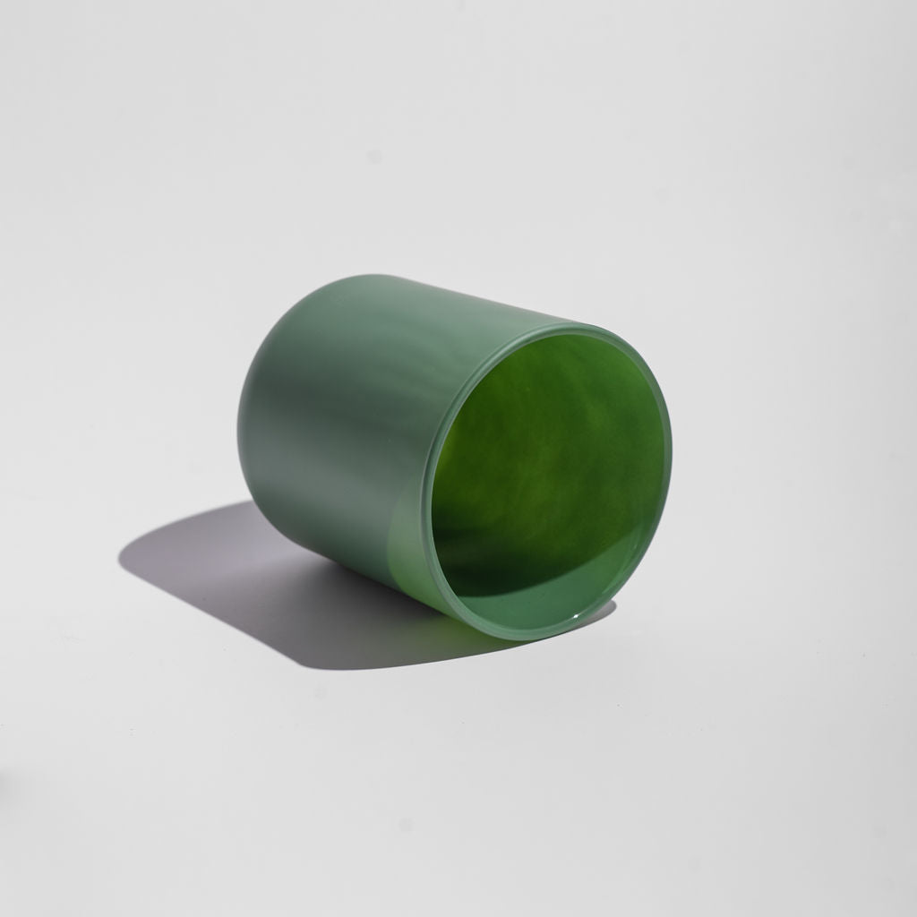 12oz Matte Forest Green Candle Glass