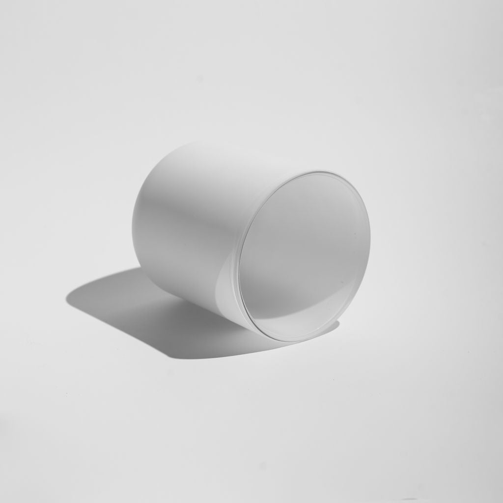 12oz White Matte Candle Glass