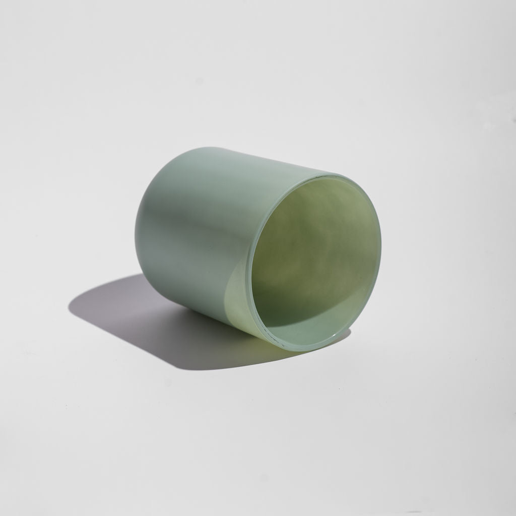 12oz Matte Sage Candle Glass
