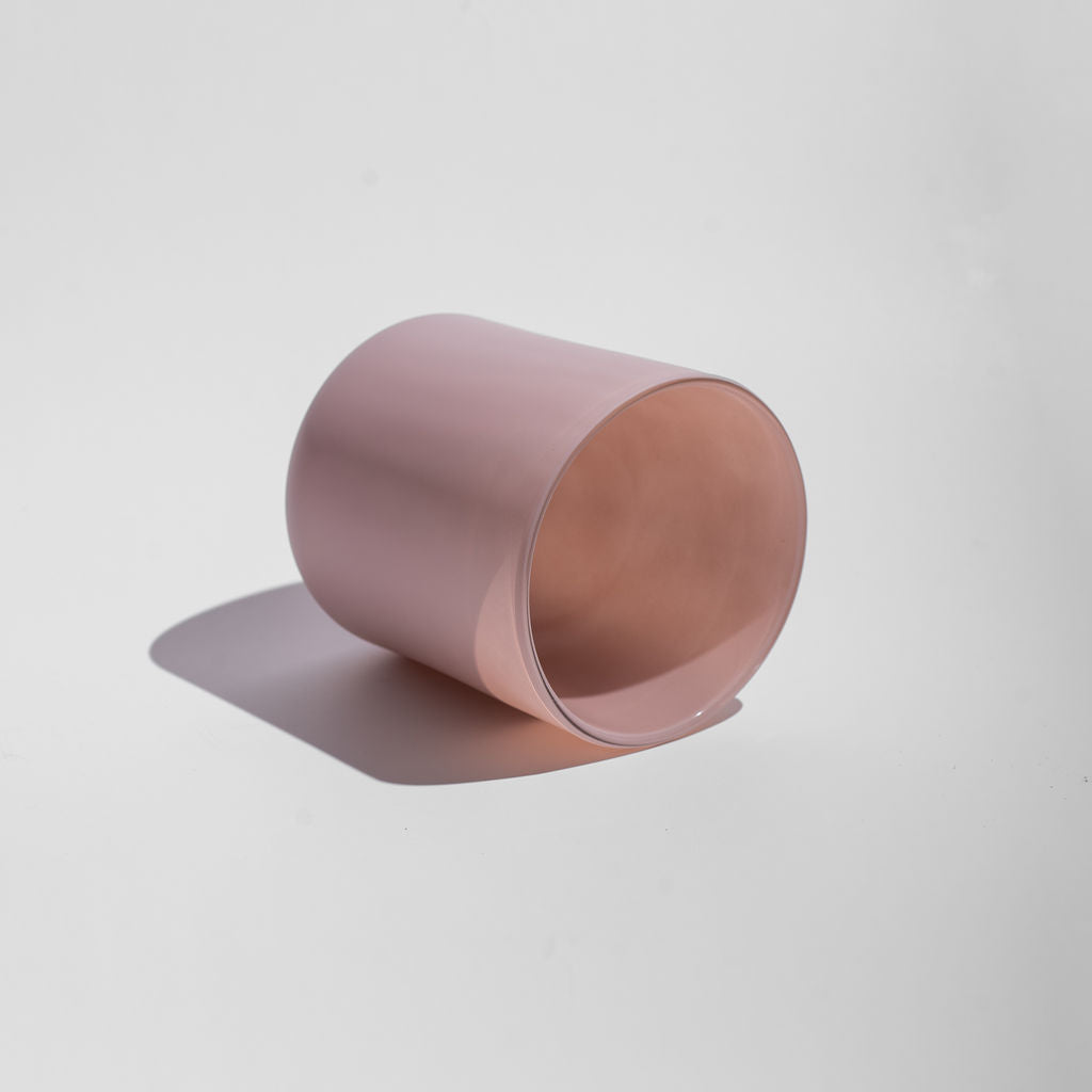 12oz Matte Blush Candle Glass