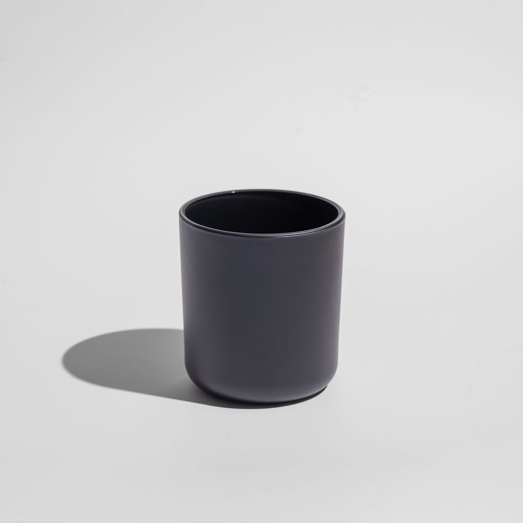 12oz Black Matte Candle Glass