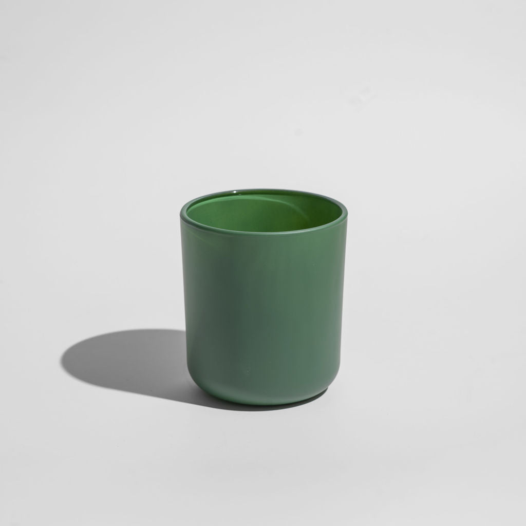 12oz Matte Forest Green Candle Glass