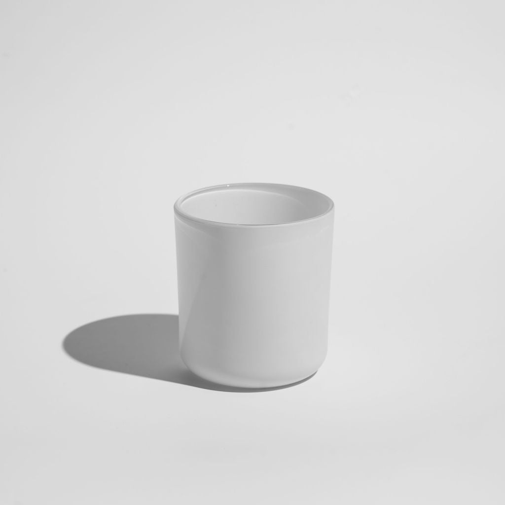 12oz White Matte Candle Glass