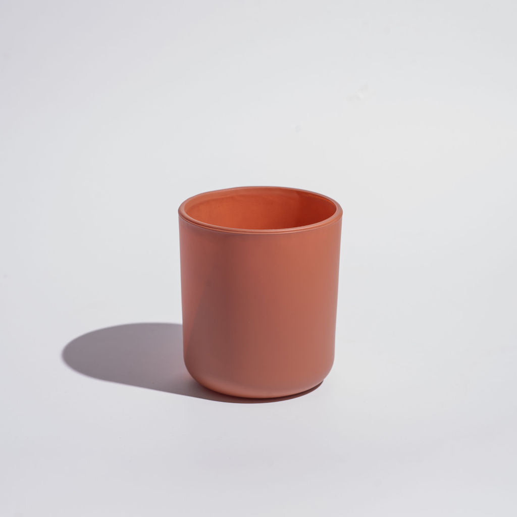 12oz Matte Clay Candle Glass