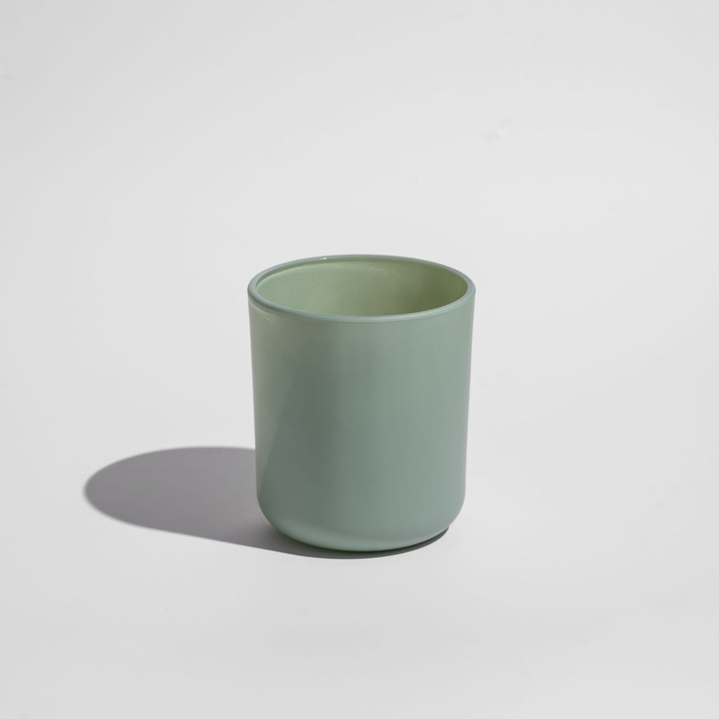 12oz Matte Sage Candle Glass