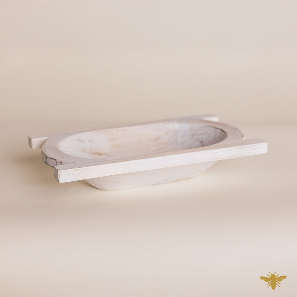 Acacia Wood Bowls | Eurostyle Dough Bowl - White