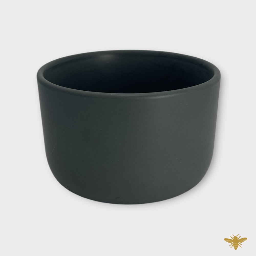 Gray 3-Wick Ceramic Jar