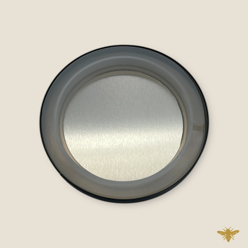LARGE Matte Black Metal Flat Lids | Set of 12