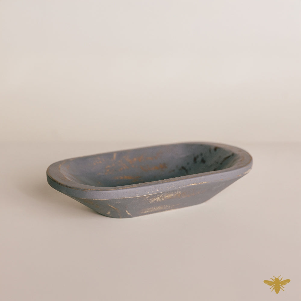 Acacia Wood Bowls | Regular Mini Dough Bowl - Gray