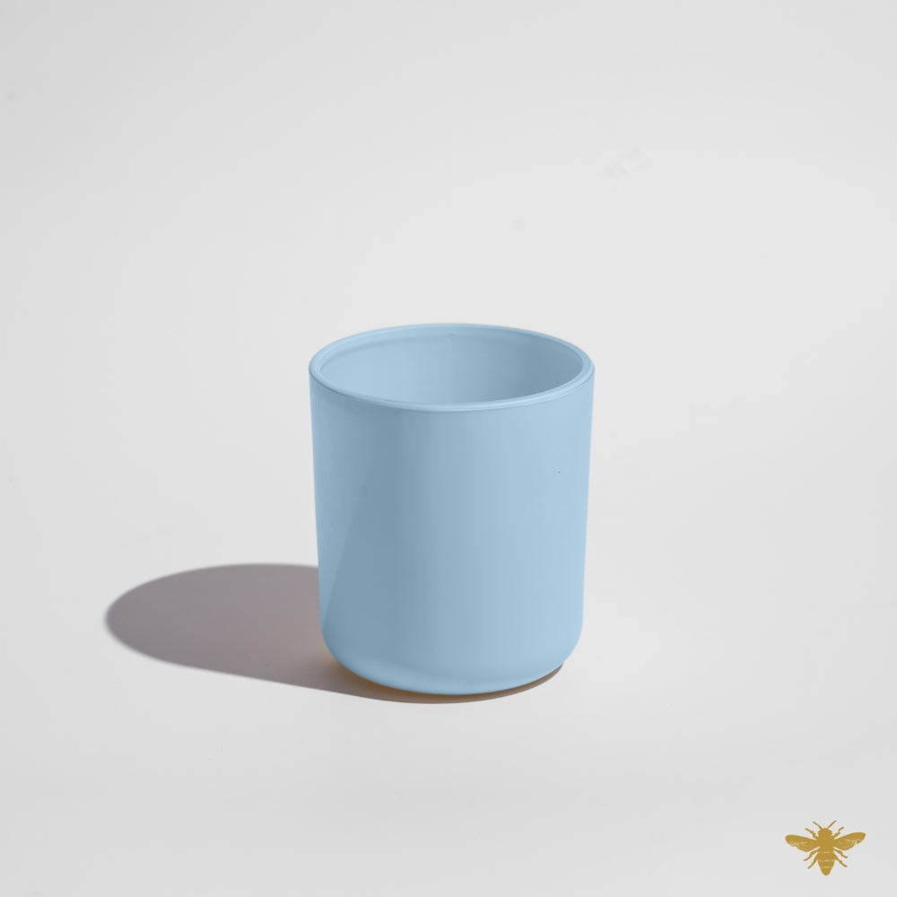 12oz Matte Powder Blue Candle Glass