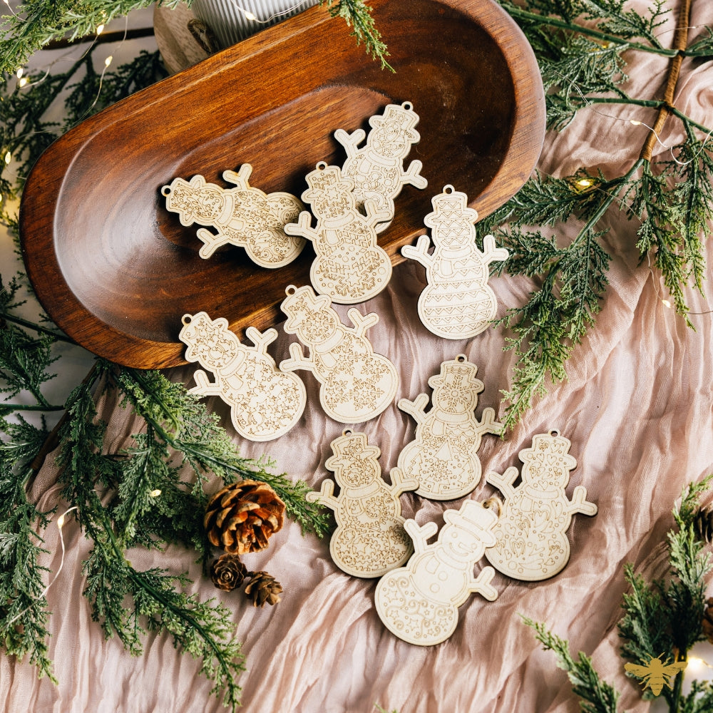 Winter Snowmen Air Freshies | Set of 10 Ornaments