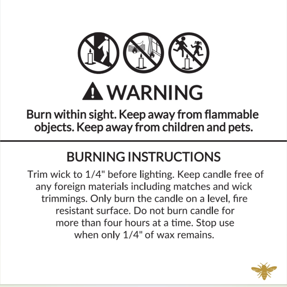 Candle Warning Labels 1.50 Inch | 500 Labels per Roll
