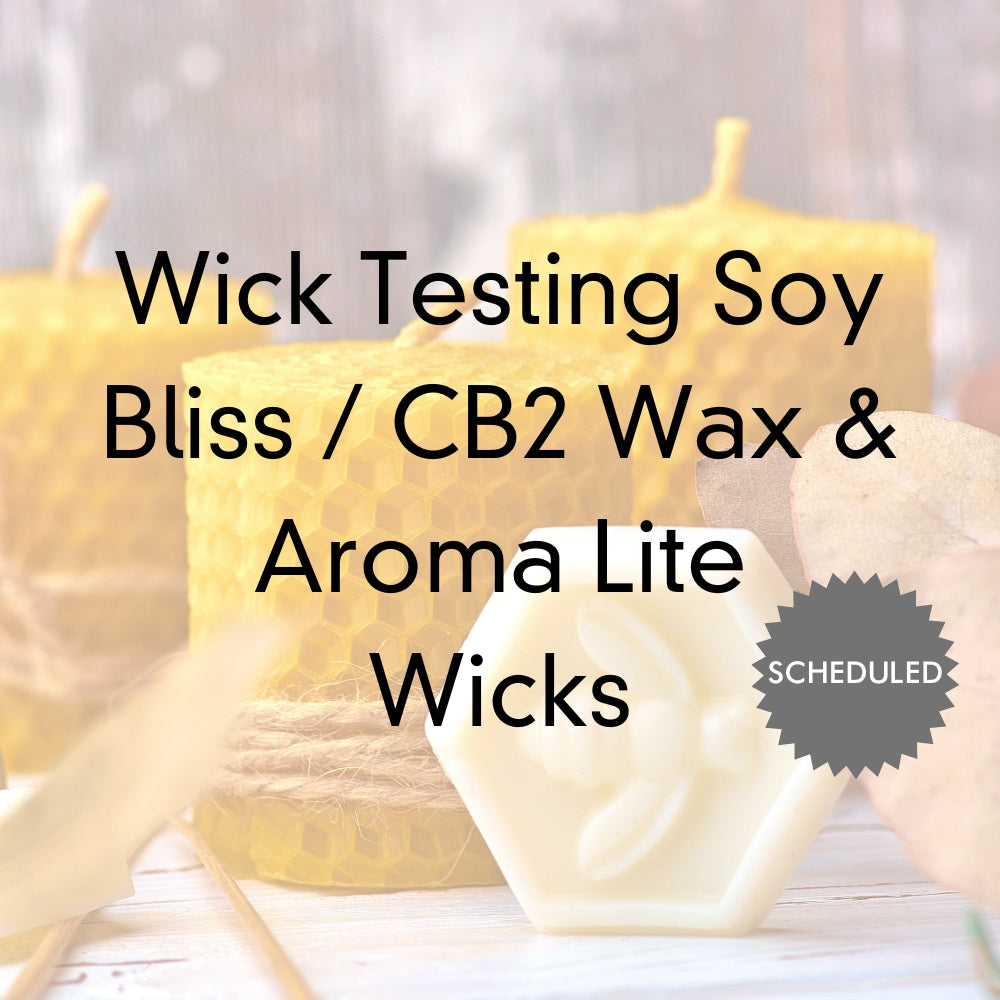 Wick Testing Soy Bliss / CB2 Wax & Aroma Lite Wicks