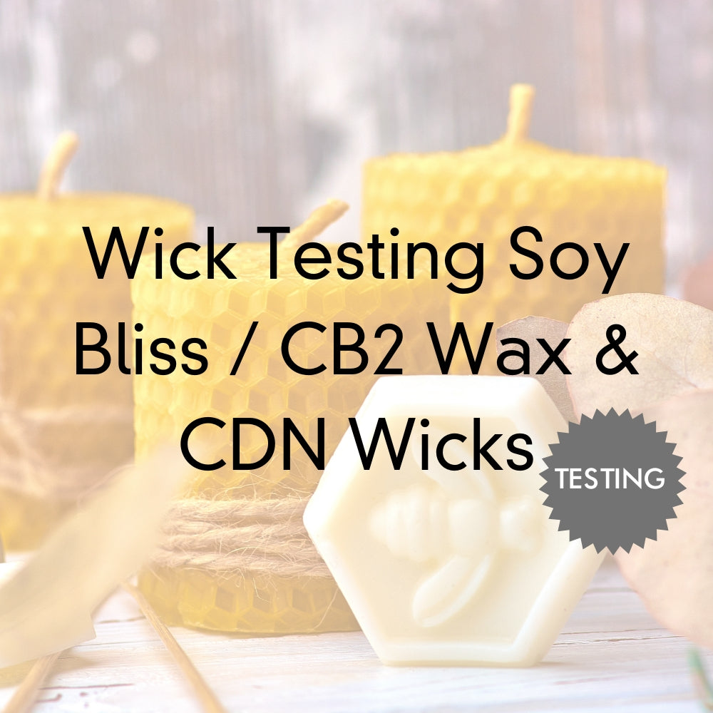 Wick Testing Soy Bliss / CB2 Wax & CDN Wicks