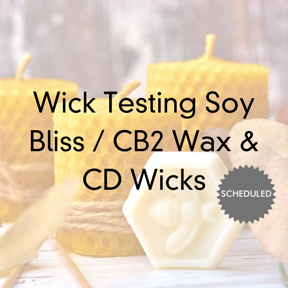Wick Testing Soy Bliss / CB2 Wax & CD Wicks