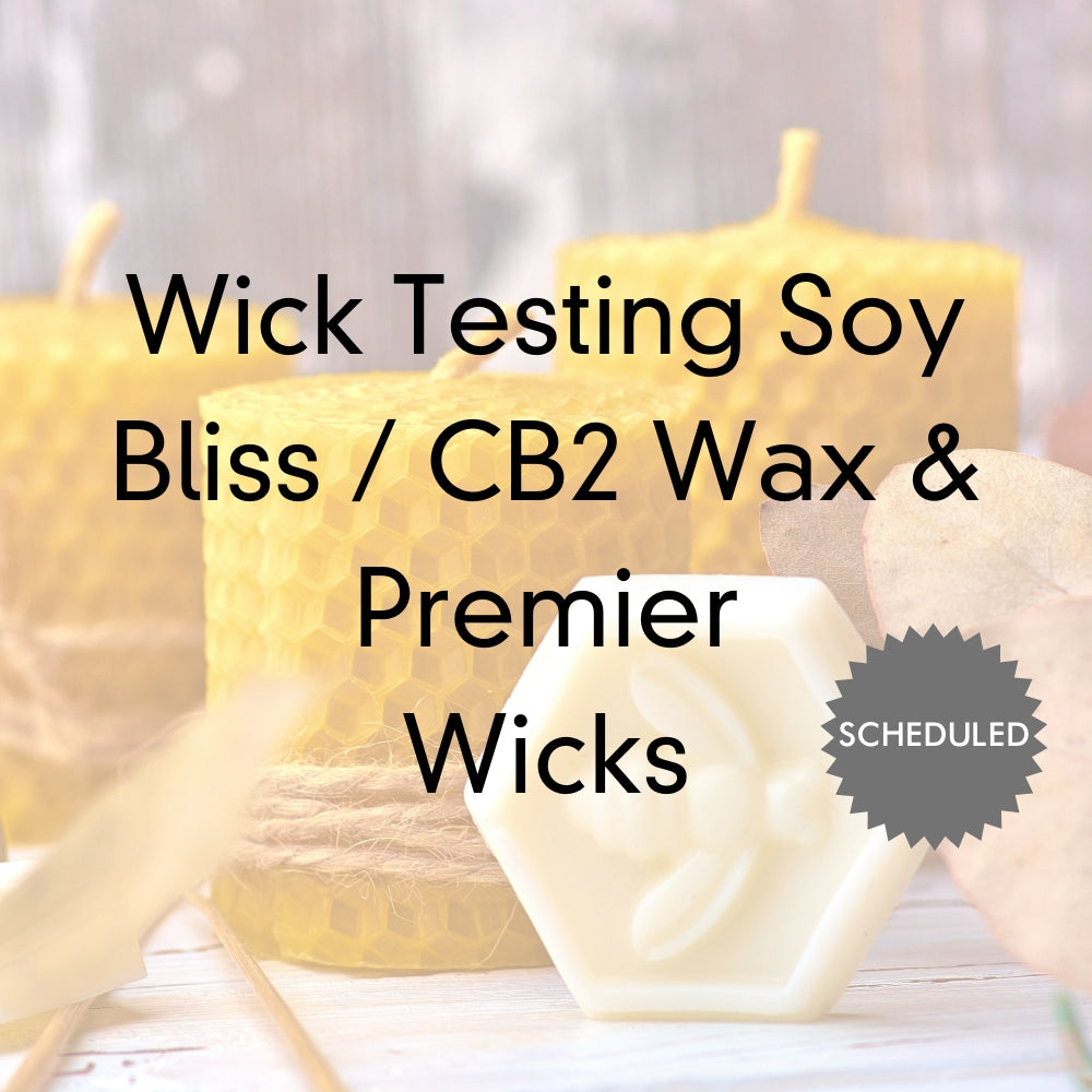 Wick Testing Soy Bliss / CB2 Wax & Premier Wicks