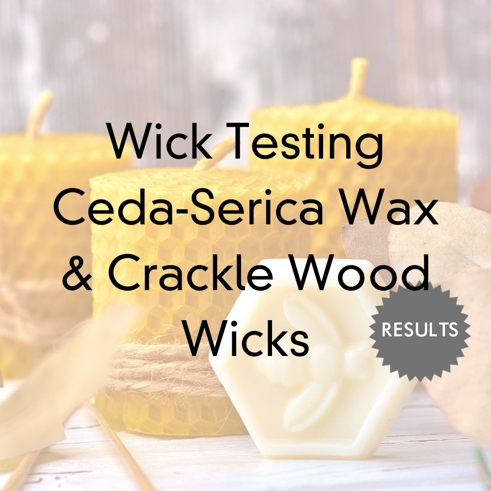 Wick Testing Coco Apricot / Ceda Serica Wax & Crackle Wood Wicks