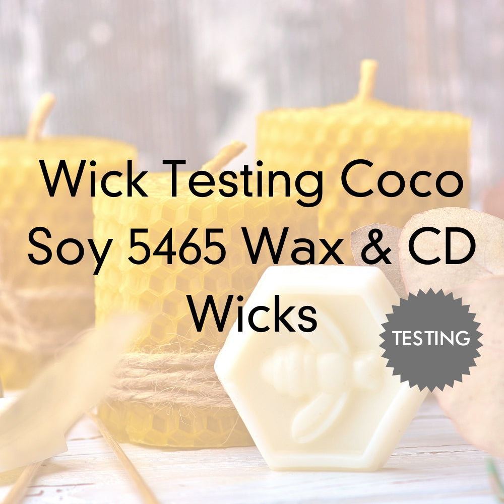 Wick Testing Titan Wax Natural 5465 Coco Soy Wax & CD Wicks