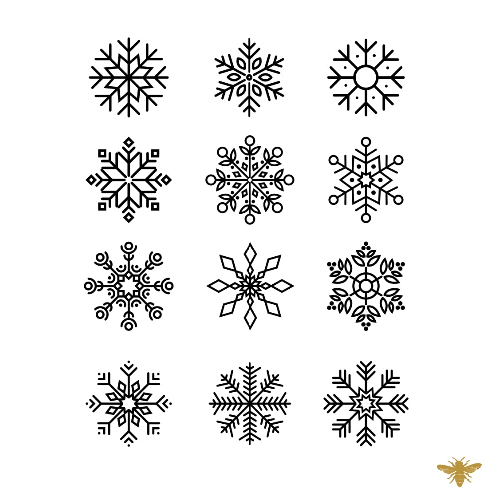 Winter Snowflakes Air Freshies | Set of 24 Ornaments