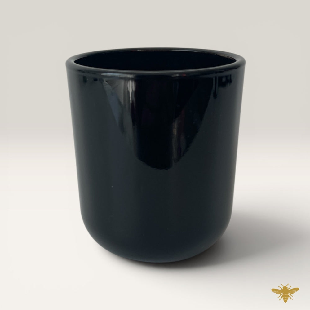 2.5 oz Eden Glossy Black Candle Jar