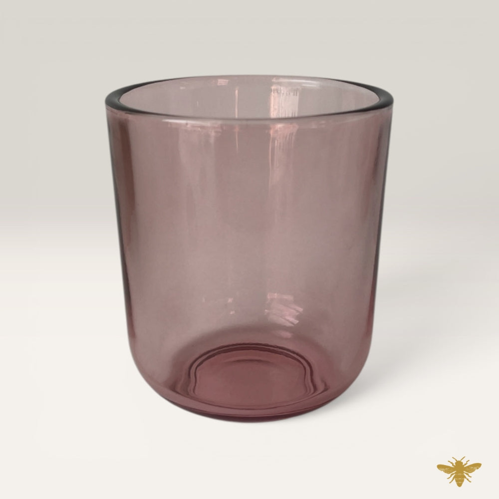 2.5 oz Eden Transparent Pink Candle Jar