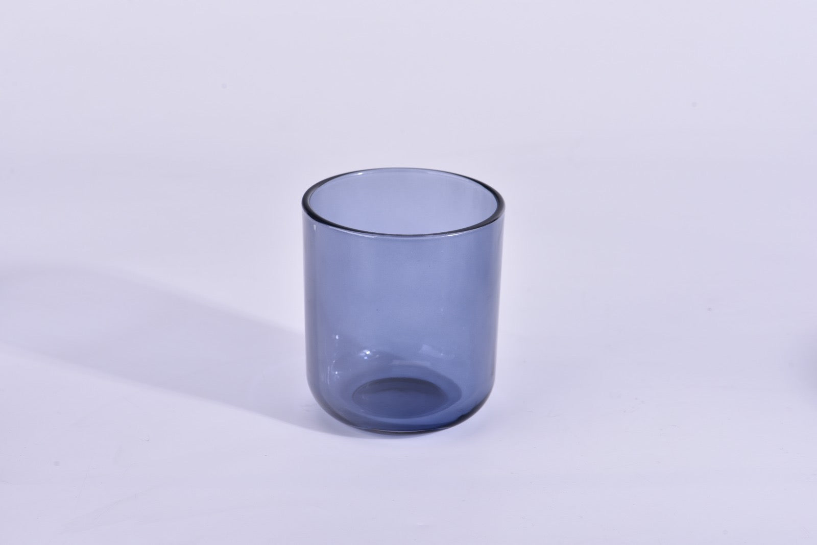 12 oz Transparent Storm Blue Candle Glass