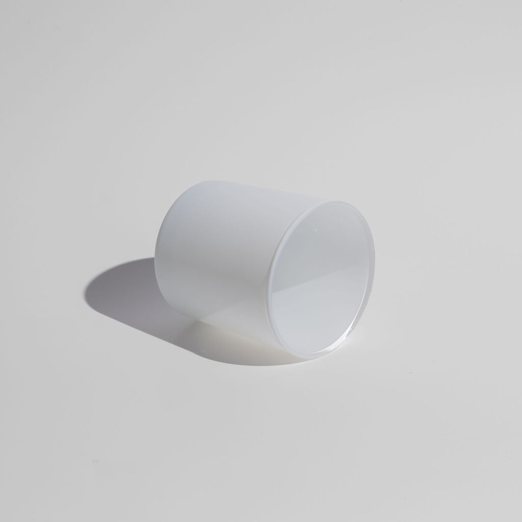 8oz Matte White Candle Glass