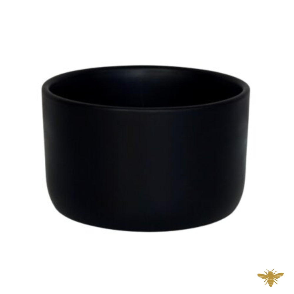 Black 3-Wick Ceramic Jars