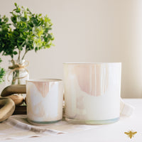 54oz Iridescent White Candle Glass