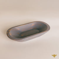 Acacia Wood | Large Oval Bowl - Gray (NEW)