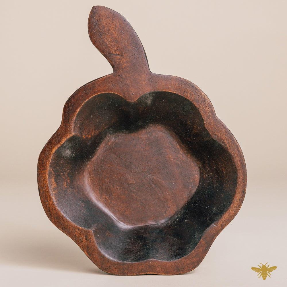 Acacia Wood Bowls | Large Pumpkin Dough Bowl - Brown